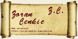 Zoran Cenkić vizit kartica